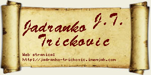 Jadranko Tričković vizit kartica